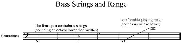 Bass Strings and Range